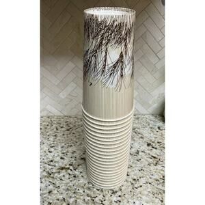 Vintage unused Solo Wax Paper Cups Lot of 22 - 32 OZ Wheat pattern